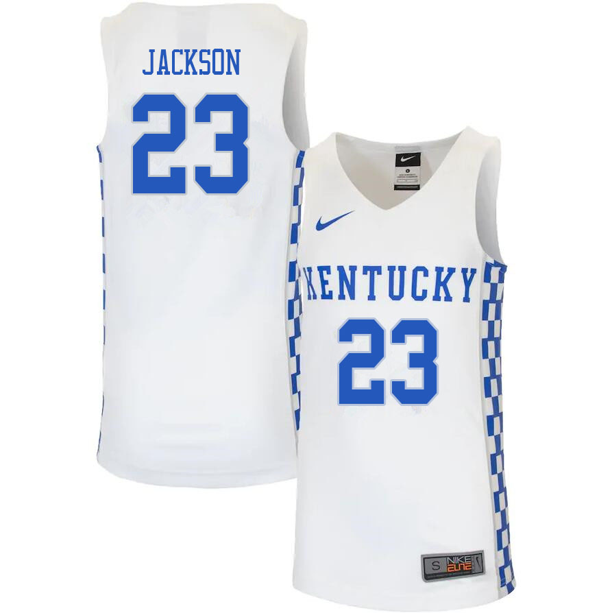Men #23 Isaiah Jackson Kentucky Wildcats College Basketball Jerseys Sale-White - Click Image to Close